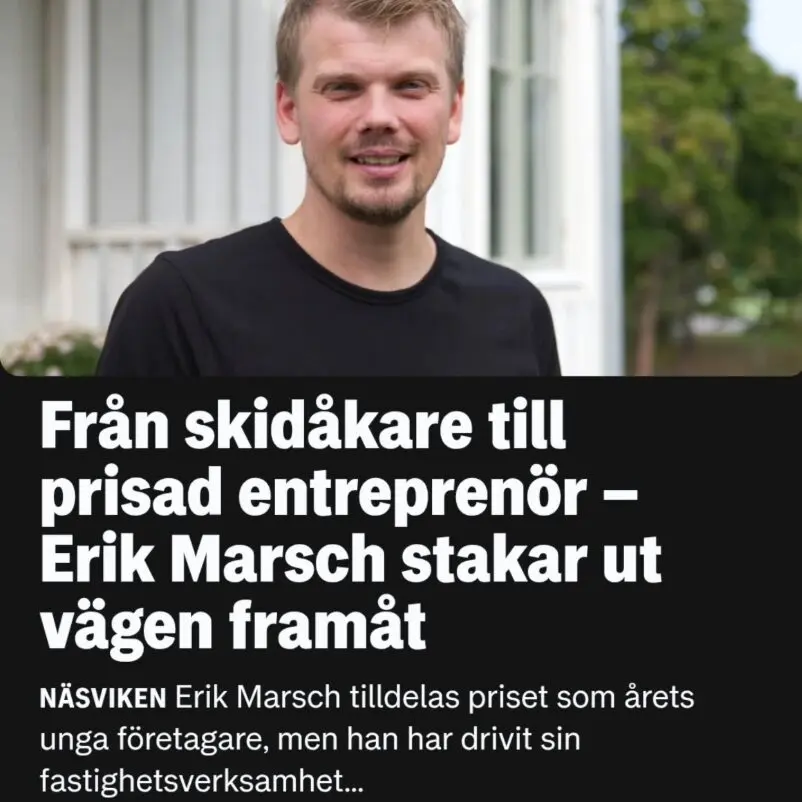 Från skidåkare till prisad entreprenör – Erik Marsch stakar ut vägen framåt