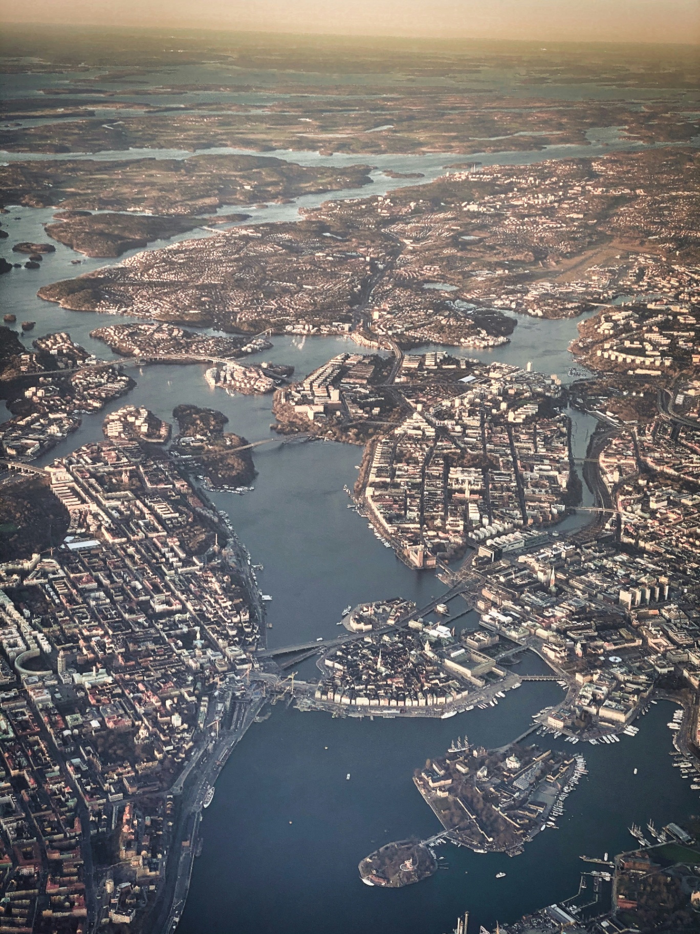 Flygfoto över Stockholm
